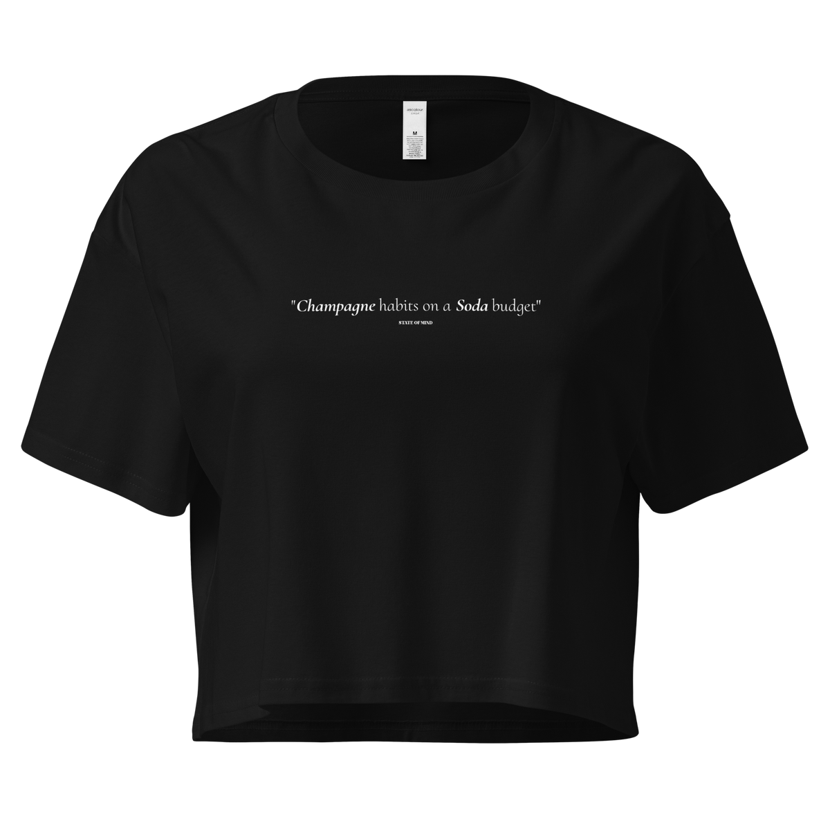 Champagne Habits - Oversized Croptop