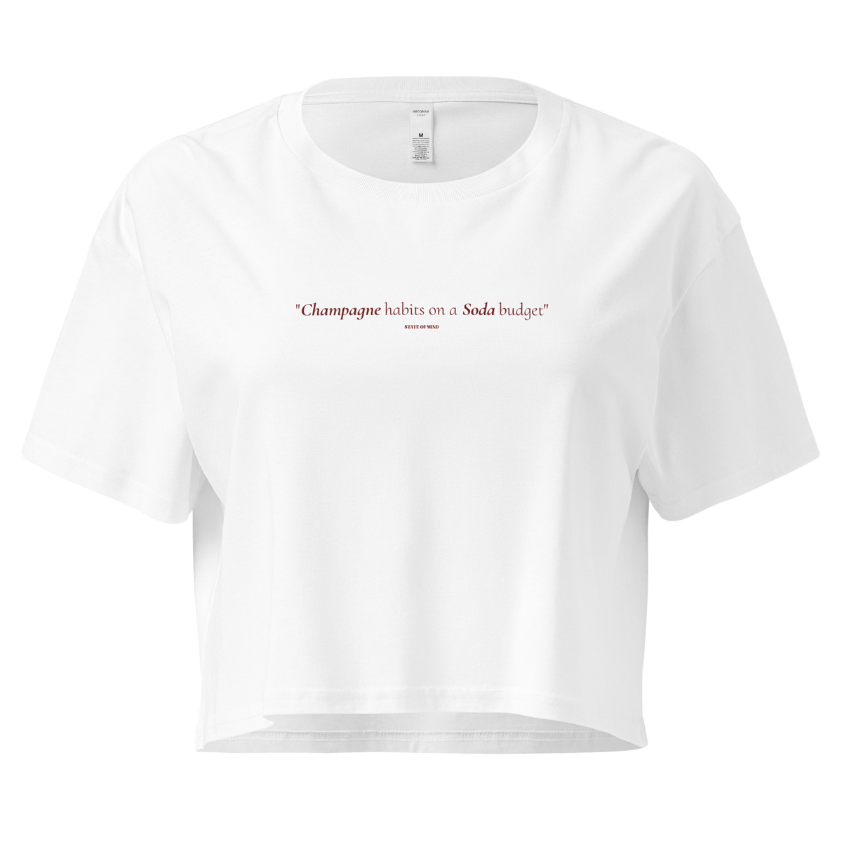 Champagne Habits - Oversized Croptop
