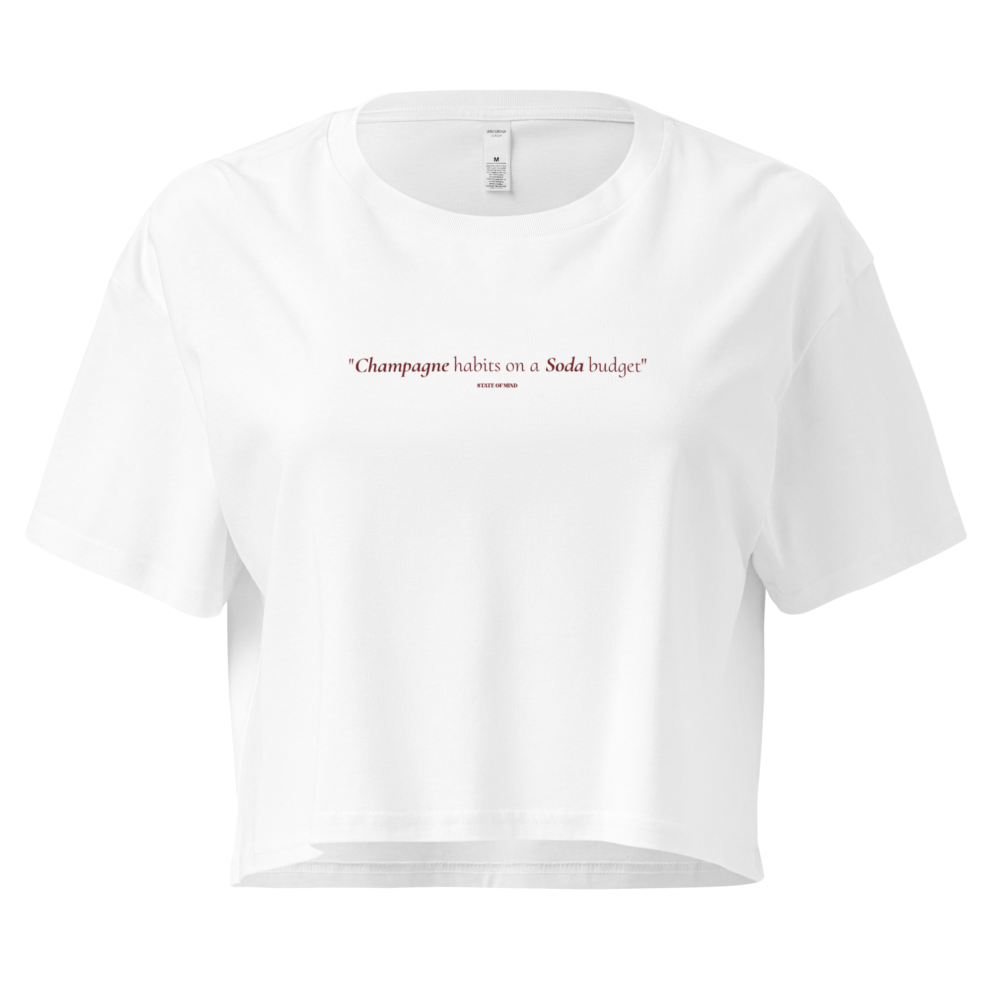 Champagne Habits - Oversized Croptop