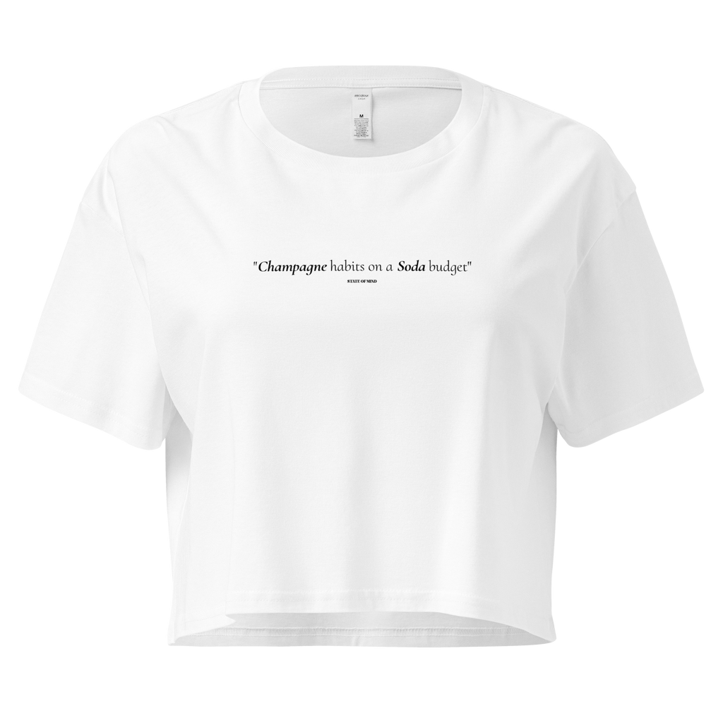Champagne Habits - Oversized Croptop