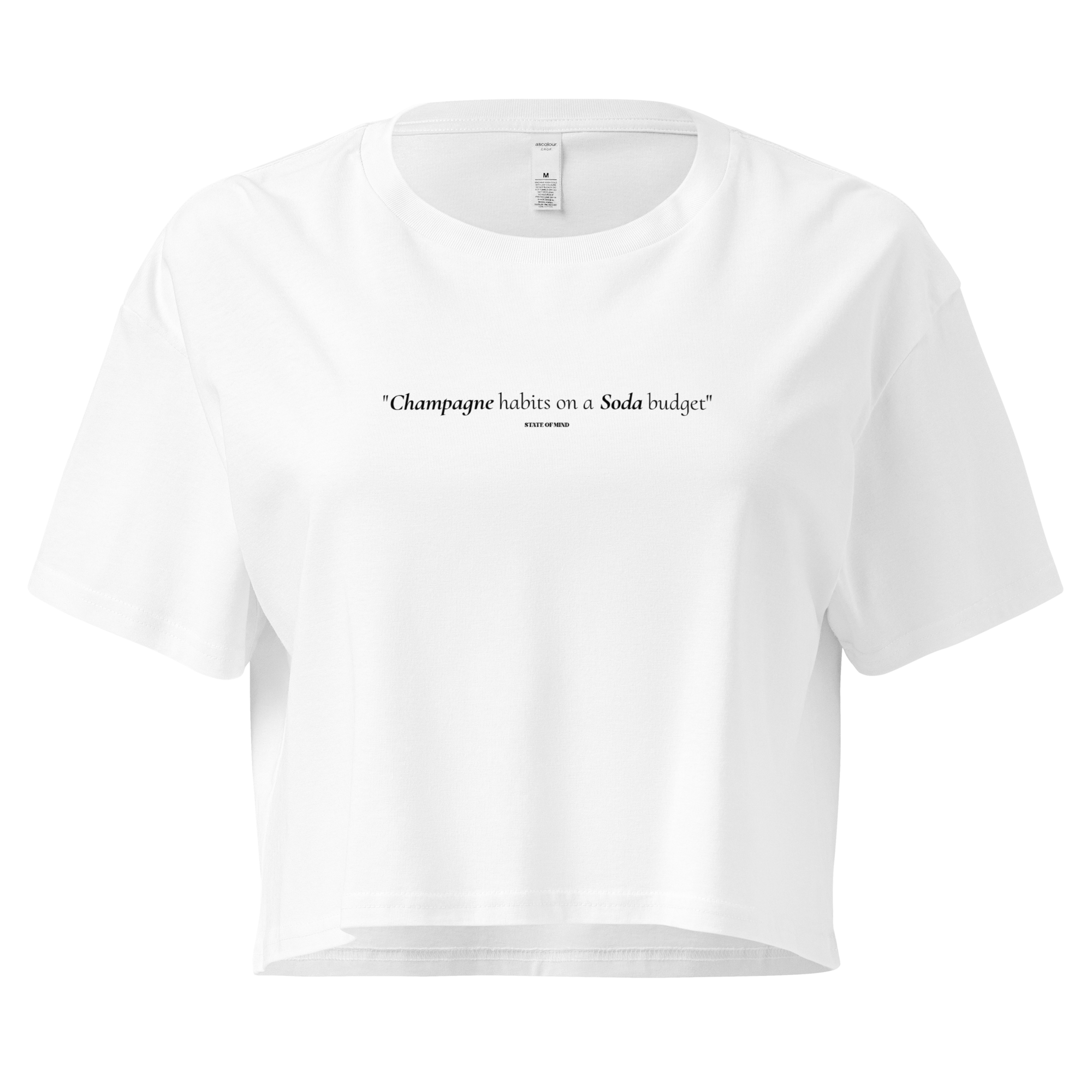 Champagne Habits - Oversized Croptop