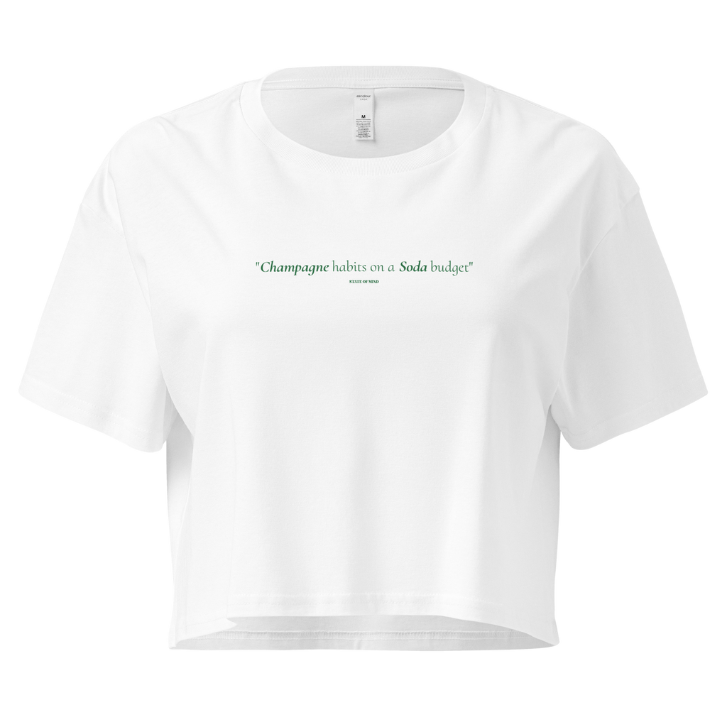 Champagne Habits - Oversized Croptop